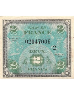 IMPRESSION AMÉRICAINE - 2 FRANCS DRAPEAU Type 1944 - TB+ 2