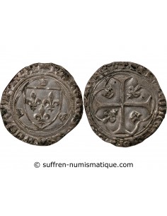 CHARLES VII - BLANC A LA COURONNE 1422 / 1461 LYON