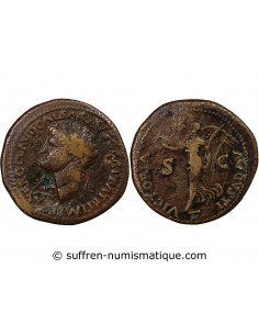 NERON - DUPONDIUS 62-68 ROME - CONTREMARQUE VESPASIEN