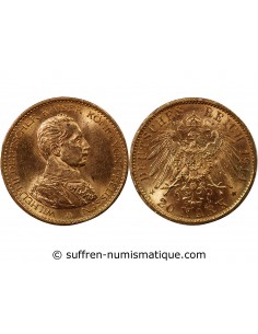 ALLEMAGNE, PRUSSE, WILHELM II - 20 MARK OR 1913