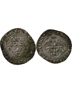 CHARLES VII - BLANC A LA COURONNE 1422 / 1461 POITIERS 2
