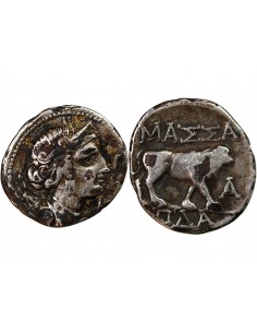 MARSEILLE, MASSALIA - DRACHME LÉGÈRE ARGENT - 150 / 130 AV JC 2