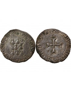 DUCHÉ DE BRETAGNE, FRANCOIS I et II - BLANC A LA TARGE 1442 / 1488 RENNES 2