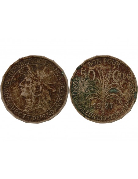 GUADELOUPE - 50 CENTIMES 1921