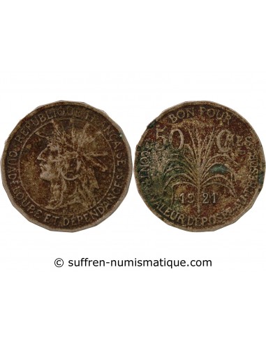 GUADELOUPE - 50 CENTIMES 1921