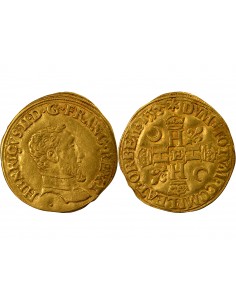 HENRI II - DOUBLE HENRI D'OR 1556 B ROUEN 2