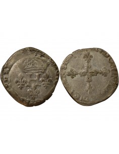 HENRI III - DOUBLE SOL PARISIS BILLON 1584 I LIMOGES 2