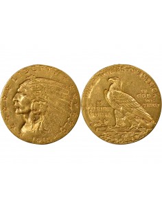 ETATS-UNIS, TETE D'INDIEN - 2 1/2 DOLLARS OR 1910 PHILADELPHIE 2