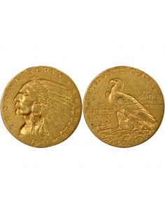 ETATS-UNIS, TETE D'INDIEN - 2 1/2 DOLLARS OR 1911 PHILADELPHIE 2
