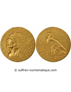 ETATS-UNIS, TETE D'INDIEN - 2 1/2 DOLLARS OR 1911 PHILADELPHIE