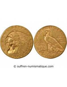 ETATS-UNIS, TETE D'INDIEN - 2 1/2 DOLLARS OR 1914 PHILADELPHIE