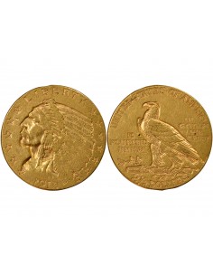 ETATS-UNIS, TETE D'INDIEN - 2 1/2 DOLLARS OR 1915 PHILADELPHIE 2