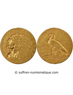 ETATS-UNIS, TETE D'INDIEN - 2 1/2 DOLLARS OR 1915 PHILADELPHIE