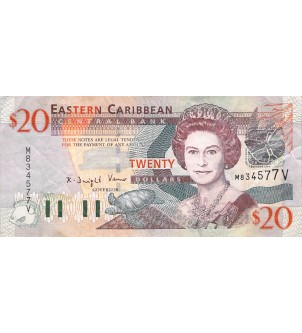 CARAÏBES ORIENTALES, ELISABETH II - 20 DOLLARS 2003