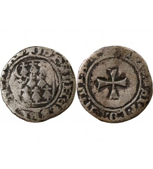DUCHÉ DE BRETAGNE, JEAN V - BLANC A LA TARGE 1399 / 1442 2