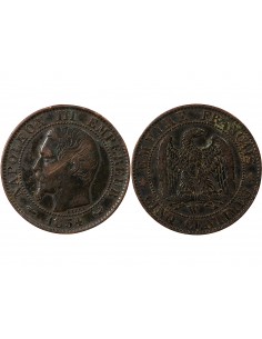 NAPOLEON III, TÊTE NUE - 5 CENTIMES 1853 / 1857 2