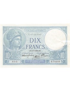 FRANCE - 10 FRANCS MINERVE 06/07/1939 - SUP 2