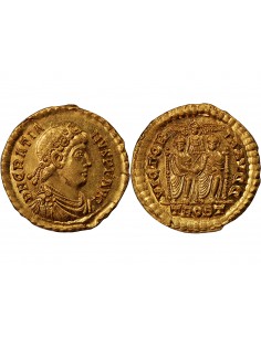 THEODOSE II - SOLIDUS OR CONSTANTINOPLE 402 / 450 2