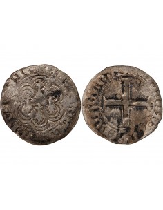 DUCHÉ DE BRETAGNE, JEAN V - BLANC DIT A L'HEXALOBE 1399 / 1442 RENNES 2